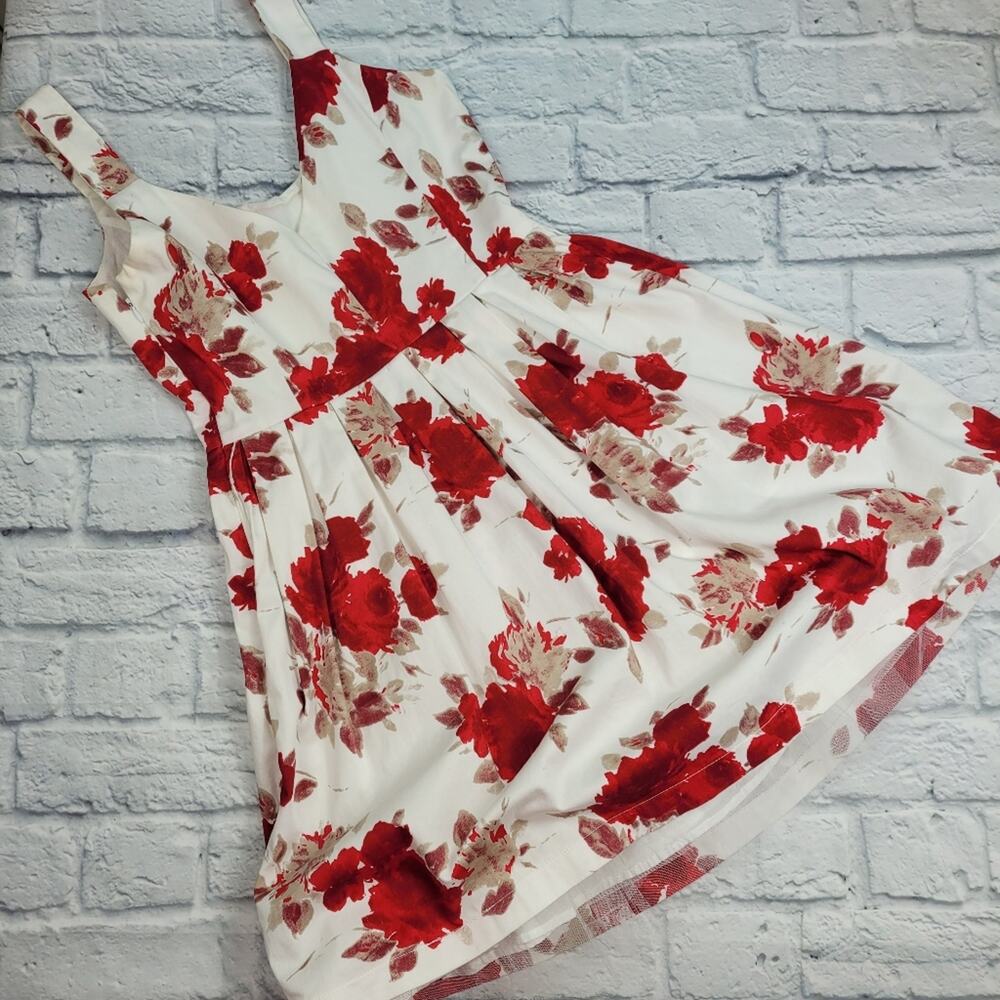 Spicy Sugar Floral Sun Dress Pleated with Crinoline size 8 - Picture 2 of 11